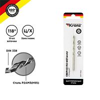 Сверло по металлу 4,5 мм Kranz HSS DIN 338 (уп.1шт) KR-91-0562  картинка